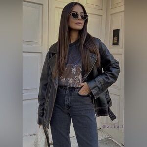 Vintage-Style Leather Jacket (New)
